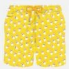 MC2 Saint Barth Man Light Fabric Swim Shorts With Estathé Print | ESTATHE'® SPECIAL EDITION -Swimwear Family man swimshorts estathe yellow2
