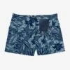 Man Swim Shorts With Tropical Print -Swimwear Family man swimshorts flower print blu 2