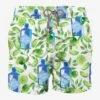 White Mid-length Swim Shorts With Gin Lime Print -Swimwear Family man swimshorts gin cokctail print 1
