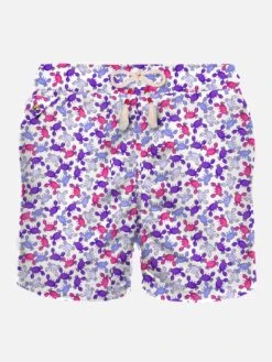 MC2 Saint Barth Man Light Fabric Swim Shorts With Crabs Print