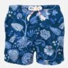 MC2 Saint Barth Man Swim Shorts With Blue Flower Print -Swimwear Family man swimshorts indiatik pattern