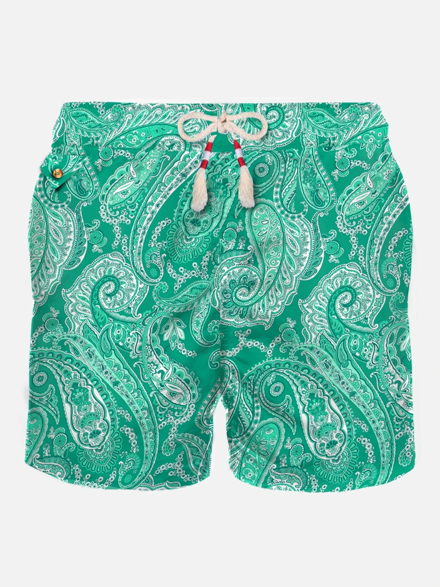 MC2 Saint Barth Man Light Fabric Swim Shorts With Green Paisley Print 3 MC2 Saint Barth Man Light Fabric Swim Shorts With Green Paisley Print