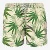 Green Leaves All Over Print Swim Shorts 2 Green Leaves All Over Print Swim Shorts -Swimwear Family man swimshorts marya 1