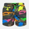 MC2 Saint Barth Boy Swim Shorts With Multicolor Fluo Camouflage Print 2 MC2 Saint Barth Boy Swim Shorts With Multicolor Fluo Camouflage Print -Swimwear Family man swimshorts mimetic print