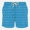 MC2 Saint Barth Man Light Fabric Swim Shorts With Rackets Print -Swimwear Family man swimshorts padel blue 1