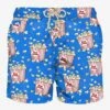 Light Fabric Man Swim Shorts With Pop Corn Print -Swimwear Family man swimshorts pop corn print 1