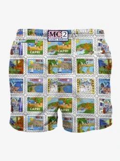 MC2 Saint Barth Man Swim Shorts With Summer Print -Swimwear Family man swimshorts printed 2
