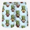 Man Classic Swim Shorts With Dog Print -Swimwear Family man swimshorts pugs print 1