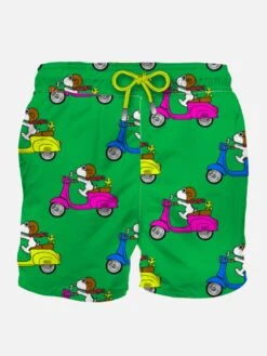 MC2 Saint Barth Man Classic Swim Shorts With Snoopy And Vespa Print | SNOOPY - PEANUTS™ SPECIAL EDITION And VESPA® SPECIAL EDITION