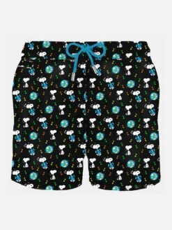 MC2 Saint Barth Man Light Fabric Swim Shorts With Snoopy Print| Peanuts® Special Edition
