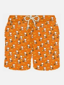 MC2 Saint Barth Man Light Fabric Swim Shorts With Tennis Snoopy Print | SNOOPY - PEANUTS™ SPECIAL EDITION