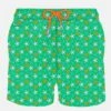 MC2 Saint Barth Man Light Fabric Swim Shorts With Multicolor Starfish Print -Swimwear Family man swimshorts starfish