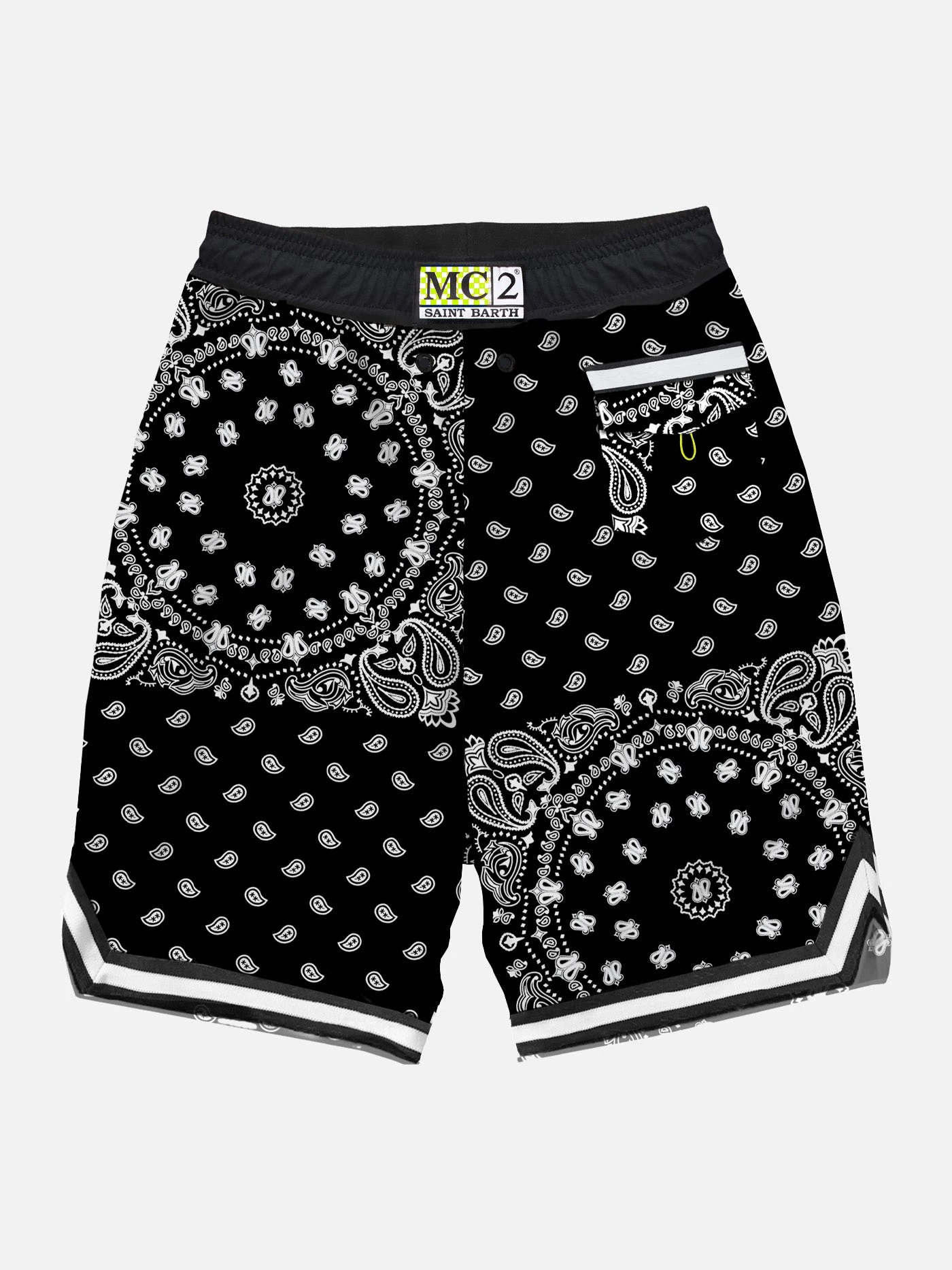 MC2 Saint Barth Black Bandanna Swim Shorts Surf Style 4 MC2 Saint Barth Black Bandanna Swim Shorts Surf Style - Image 2
