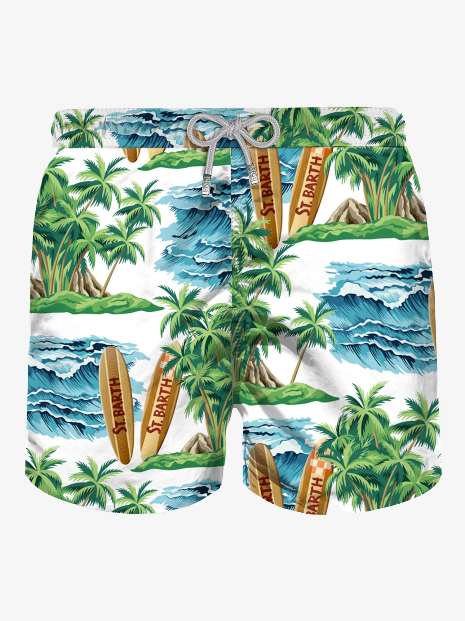 MC2 Saint Barth Mid-length Swim Shorts With Hawaiian Print 3 MC2 Saint Barth Mid-length Swim Shorts With Hawaiian Print