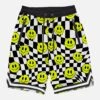 MC2 Saint Barth Checked Swim Shorts Surf Style With Smiles Print 2 MC2 Saint Barth Checked Swim Shorts Surf Style With Smiles Print -Swimwear Family man swimshorts surf smile 1