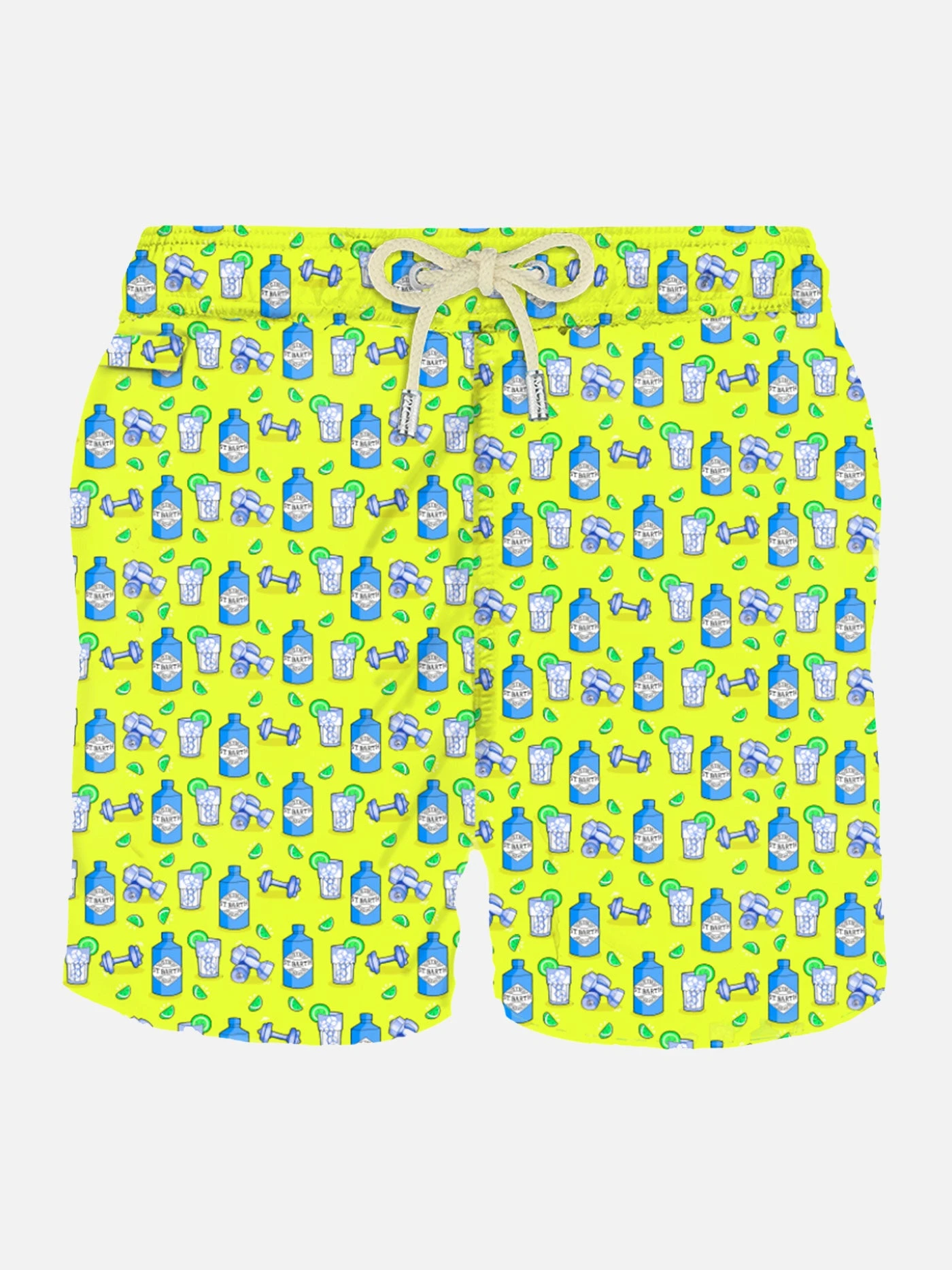 MC2 Saint Barth Man Light Fabric Swim Shorts With Gin And Gym Print | GIN MARE SPECIAL EDITION 3 MC2 Saint Barth Man Light Fabric Swim Shorts With Gin And Gym Print | GIN MARE SPECIAL EDITION