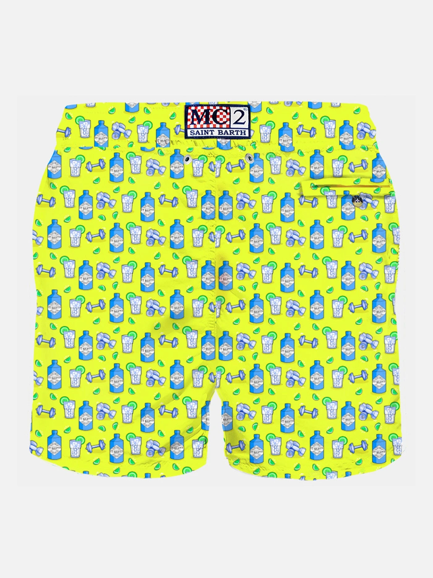 MC2 Saint Barth Man Light Fabric Swim Shorts With Gin And Gym Print | GIN MARE SPECIAL EDITION 4 MC2 Saint Barth Man Light Fabric Swim Shorts With Gin And Gym Print | GIN MARE SPECIAL EDITION - Image 2