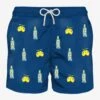 Man Light Fabric Swim Shorts With Gin Lemon Embroidery