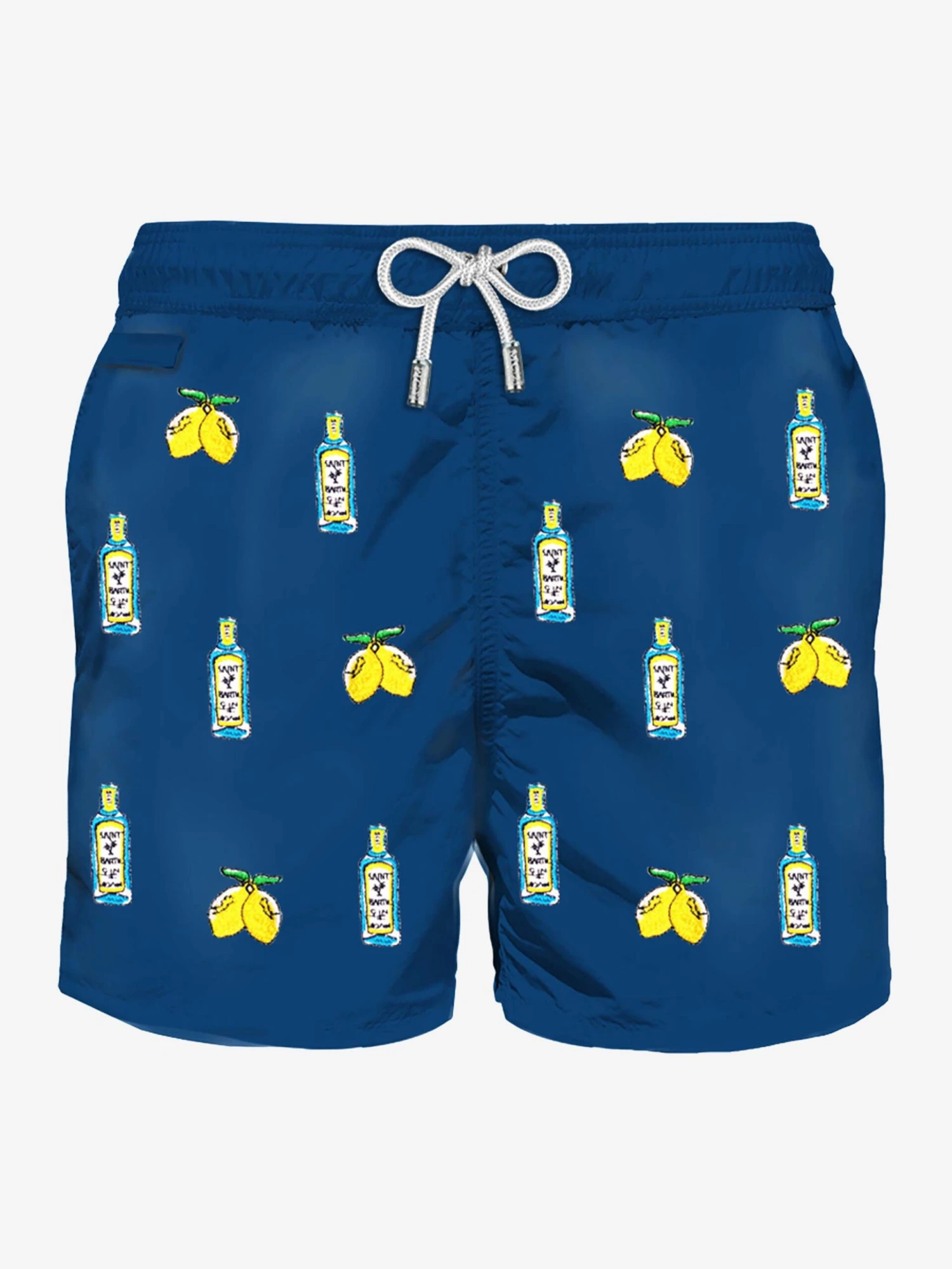 Man Light Fabric Swim Shorts With Gin Lemon Embroidery 3 Man Light Fabric Swim Shorts With Gin Lemon Embroidery