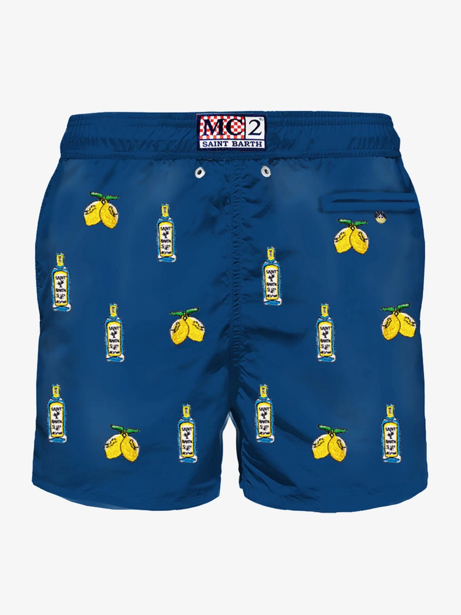 Man Light Fabric Swim Shorts With Gin Lemon Embroidery 4 Man Light Fabric Swim Shorts With Gin Lemon Embroidery - Image 2
