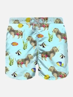 Man Classic Swim Short With Dog Print