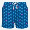 MC2 Saint Barth Man Light Fabric Swim Shorts With Pigs Print -Swimwear Family man costume blue pig 1