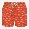 MC2 Saint Barth Man Light Fabric Swim Shorts With Crocodile Print 2 MC2 Saint Barth Man Light Fabric Swim Shorts With Crocodile Print -Swimwear Family man swimshort chill red 1