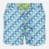 MC2 Saint Barth Man Light Fabric Swim Shorts With Padel Rackets Print -Swimwear Family man swimshort padel cross