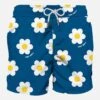 MC2 Saint Barth Man Classic Swim Shorts With Daisy Print