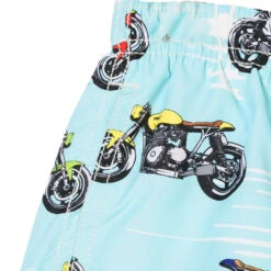 Light Fabric Swim Shorts Motorbike Print -Swimwear Family mc2 biker 2