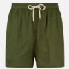 MC2 Saint Barth Military Green Man Linen Swim Short -Swimwear Family military green man swimshorts 1