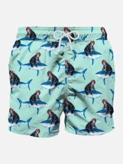 Monkey Riding Mid-length Swim Shorts