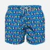 Boy Light Fabric Swim Shorts With Pizza Print -Swimwear Family pizza cola costume blu gnammy mc2 boy 898febcb 12cf 47d5 be79 36fc93956e8f