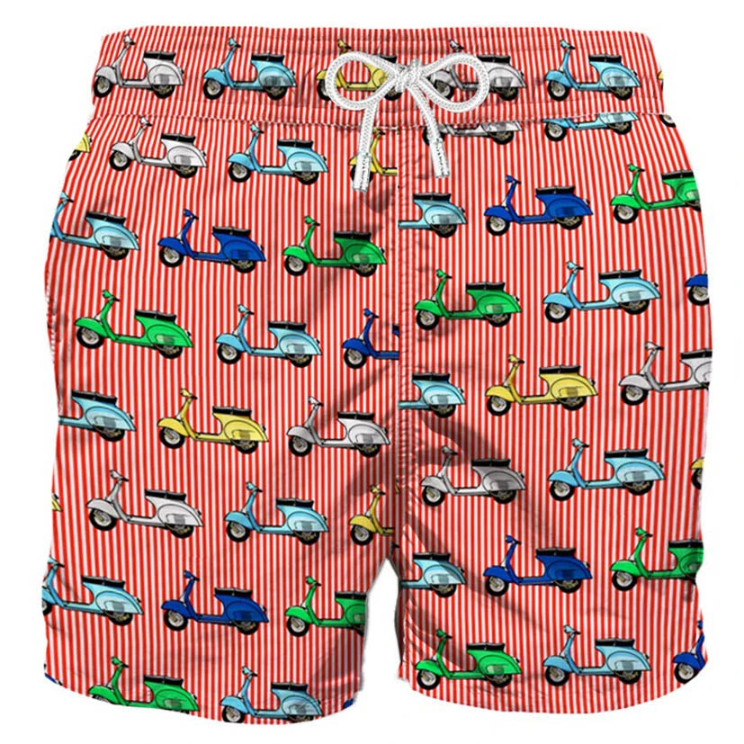 Vespa Print Mid-length Swim Shorts | Vespa© Special Edition 3 Vespa Print Mid-length Swim Shorts | Vespa© Special Edition