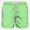 Light Fabric Swim Shorts Palms Print