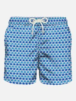 Man Swim Shorts With Starfishes Print
