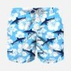 Boy Swim Shorts With Flocked Shark Print -Swimwear Family shark swimshort light blu 7ece8dea d766 4fc5 814a 0cac6247eef2