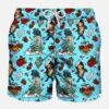 Light Fabric Man Swim Shorts Tattoo Print 1 Light Fabric Man Swim Shorts Tattoo Print -Swimwear Family sirene mare pinup costume