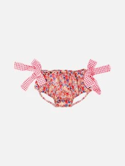 Girl Swim Briefs With Flower Print With Bows | LIBERTY SPECIAL EDITION
