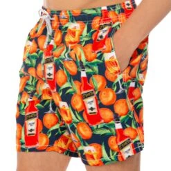 Mid-length Swim Short Spritz Time Blue Print -Swimwear Family spritz swimshort summer