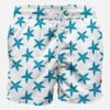 Man Swim Shorts With Seastar Flocked Print -Swimwear Family starfish blue swimshort man cdb30943 25f6 437e b8f3 fc3f2544fc0f