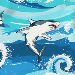 Shark Print Boy Swim Shorts Surf Style -Swimwear Family swim trunk shark 1