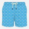 Cars Micro Print Light Fabric Swim Shorts -Swimwear Family swimshort cars light blue saint barth 2 1