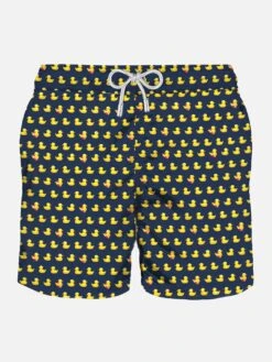Light Fabric Man Swim Shorts Ducky Print