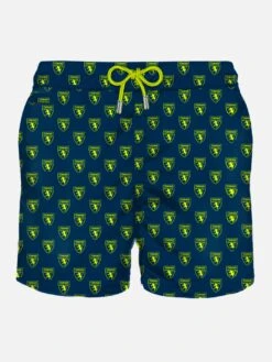 MC2 Saint Barth Man Light Fabric Swim Shorts With Taurus Logo | TORINO FC SPECIAL EDITION