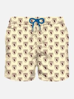 MC2 Saint Barth Man Light Fabric Swim Shorts With Tauros Logo | TORINO FC SPECIAL EDITION