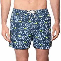Light Fabric Man Swim Shorts Sharks Print -Swimwear Family swimshort micro shark