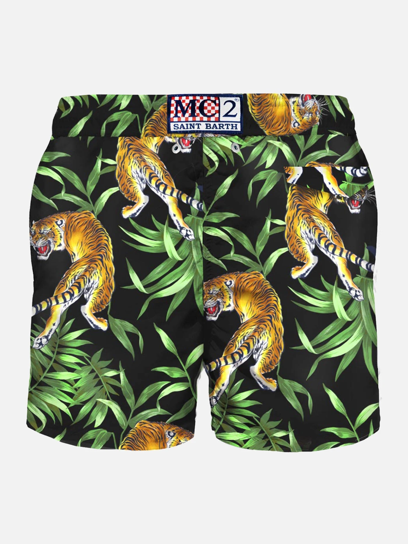 Man Light Fabric Swim Shorts With Tiger Print 4 Man Light Fabric Swim Shorts With Tiger Print - Image 2