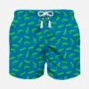 MC2 Saint Barth Boy Bluette Swim Shorts With Green Alligator Print 1 MC2 Saint Barth Boy Bluette Swim Shorts With Green Alligator Print -Swimwear Family swimshorts boy alligator blue 1