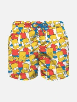 MC2 Saint Barth Boy Swim Shorts With Bart All Over Print | THE SIMPSONS SPECIAL EDITION